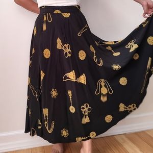 Vintage Josephine chaus silk baroque full skirt